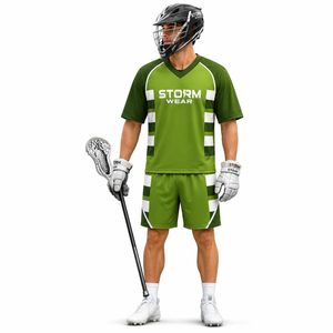 Conjunto de Uniforme de Lacrosse Sublimado Personalizado para Hombre, Jersey y Pantalones Cortos Transpirables de Secado Rápido, Kit de Equipo OEM, Uniforme de Lacrosse de Talla Grande - Product Image 2