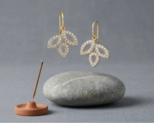 Pendientes de Clip para Mujer SHG en Oro Amarillo de 14 Quilates con Baño de Rodio, Diamantes de Corte Brillante Múltiple, Certificados por IGI, Regalo Vintage para Fiesta - Product Image 5