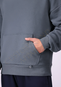 Sudaderas con Capucha Extra Grandes Bordadas de Algodón 100% Pesado para Hombre, Estilo Urbano, Venta al por Mayor, Impresión Personalizada de Otoño - Product Image 2