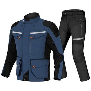 Ensemble veste et pantalon de moto en cuir imperméable et coupe-vent pour la course à moto, taille plus, vêtements de sport personnalisables - Product Image 5