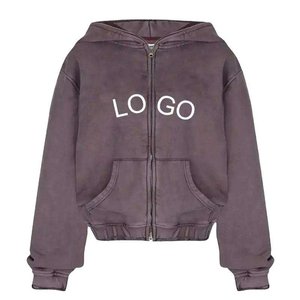 Women Acid Wash Winter Tracksuit Set Oversized Hoodie Jogger Pants Two Piece Outfit Casual Streetwear Gym Wear 100% Cotton - Product Image 2