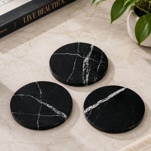 Sous-verres en marbre naturel pour café, thé, vin – Fourniture en gros – Sous-verres de table en pierre faits à la main de luxe - Product Image 3