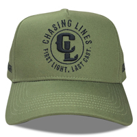 Casquettes de baseball personnalisées de haute qualité pour hommes, 100% coton, logo brodé 3D, vert olive, 5 panneaux, coupe profonde ultra ajustée