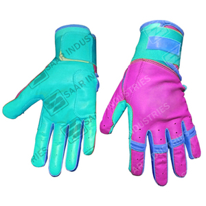Guantes de Bateo de Béisbol Profesionales de Cuero Ajustables de Alta Resistencia SAAR INDUSTRIES con Cierre de Velcro Ecológicos para Mano Derecha e Izquierda - Product Image 5