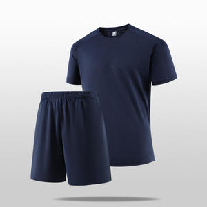 Nuevo Conjunto Deportivo para Hombre 2025, Pantalones Cortos Transpirables de Poliéster, Camiseta de Manga Corta para Fitness, Venta Caliente - Product Image 4