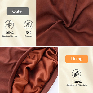 Bonnet en tricot doux et chaud, doublé de satin soyeux, broderie 3D, respirant, imperméable, unisexe, protection des cheveux, style décontracté - Product Image 5