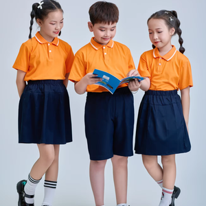 Camiseta Polo de Poliéster/Algodón para Niños de Primaria FMF (Naranja) - Product Image 1