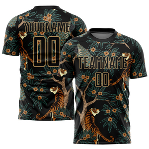 เสื้อฟุตบอลลายเสือพิมพ์ลายตามสั่ง คอกลม แขนสั้น ระบายอากาศได้ดี ใส่ได้ทุกฤดู สำหรับทีมชายและหญิง - Product Image 3