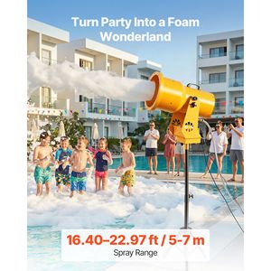 <b>Amusement</b> <b>Machine</b> Accessories Auto Oscillation Foam Cannon Party <b>Machine</b> with 3-Color LED Lights and Triangular Structure - Product Image 2