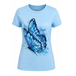 Camiseta Gráfica para Mujer, Informal, Estampada, de Algodón, Holgada, Moderna, Estilo Urbano, Suave, Ligera, Cómoda, para Uso Diario - Product Image 1