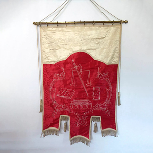 Bannière en satin personnalisée de haute qualité pour loge maçonnique, broderie franc-maçonnique portable, Brooklyn NY NYC, bannières maçonniques de haute qualité - Product Image 1