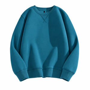 Sudadera tipo jersey para hombre, venta al por mayor directa de fábrica, a rayas, OEM ODM, estilo holgado, jacquard, con dobladillo dividido, vintage, para gimnasio - Product Image 1