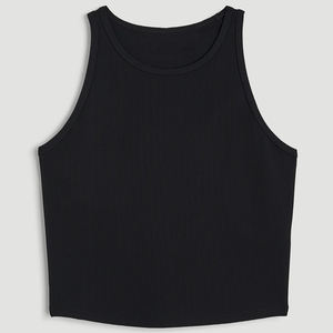 Camiseta sin mangas básica tipo racerback, cuello redondo, lisa, para mujer - Product Image 6