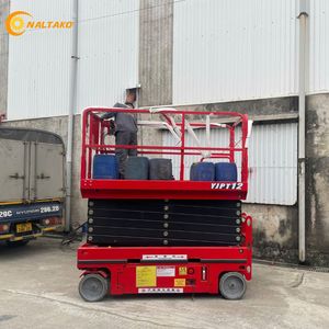 Heavy Duty 500kg 11m Electric Scissor Lift 220V Towable Aerial Work Platform 13m Working Height Bus Station Repair - Product Image 1