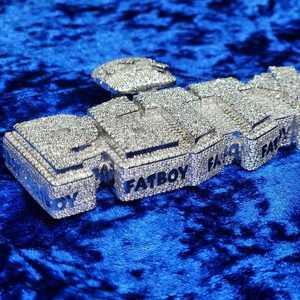 Custom High Quality 925 Silver Moissanite Rapper Charm Pendant Hip Hop Jewelry Necklace Iced Fashion Gold Plated GRA - Product Image 3