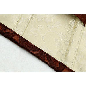Corset serre-taille en satin marron et crème pour femme avec boucles bronze, maintien ferme, respirant, lingerie - Product Image 6