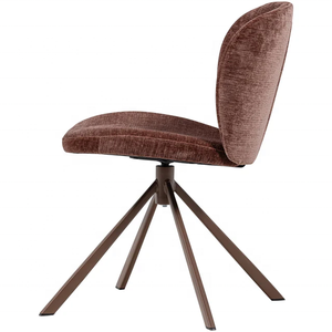 Mobilier Vente en Gros <span class=keywords><strong>Chaise</strong></span> <span class=keywords><strong>de</strong></span> Salle à Manger Nordique Moderne Rembourrée en Velours Tissu Chenille avec Pieds Pivotants en Métal - Product Image 4