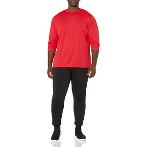 T-shirt à manches longues en coton léger pour homme, t-shirt uni, logo personnalisé, col rond, doux, respirant, t-shirt pour homme - Product Image 3