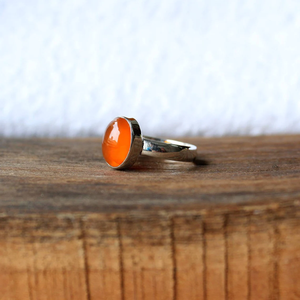 Carnelian Gemstone Midi <b>Ring</b> <b>925</b> <b>Silver</b> Handmade Statement <b>Ring</b> Boho Jewelry - Product Image 4