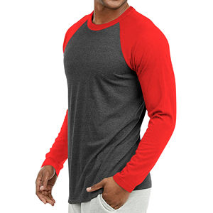 Camisetas de Algodón para Hombre con Mangas Raglán Resistentes, Ropa Interior de Secado Rápido para Adultos, Ropa de Manga Larga al por Mayor - Product Image 4