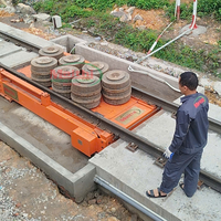 Pont-bascule ferroviaire sur mesure pour trains, capacité 35 000 kg/essieu, précision 1, en acier, vitesse de pesage 3-20 km/h