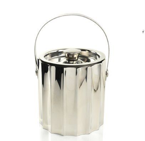 Modern Asymmetric Brushed Aluminum Ice <b>Bucket</b> Sleeve with Sturdy Handle 5L Capacity Portable Available at Wholesale Prices Now - Product Image 4