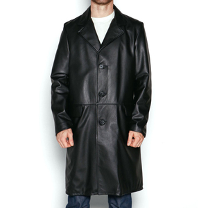 Top Quality Premium Quality Elegant Style Clean Cuts Beautiful Texture Warm <b>Winter</b> Wear Mens Long <b>Leather</b> <b>Jacket</b> - Product Image 4