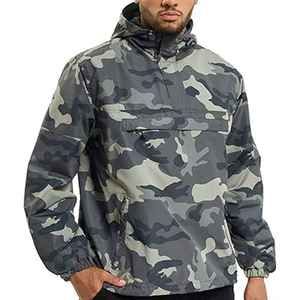 Men's Custom Quarter Zipper Lightweight Summer <b>Jacket</b> <b>Pullover</b> Polyester Waterproof Rainproof 1/4 Zip Windbreaker <b>Jacket</b> - Product Image 6