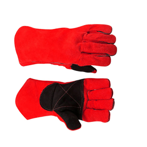 Heat Resistant Industrial Construction Work Hand Safety Welding <b>Gloves</b> Best Quality Cow Split Leather Welder Working <b>Gloves</b> - Product Image 4