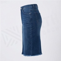 Jupe crayon taille haute pour femme en satin non tissé respirant, couleur unie, style japonais, ourlet effiloché, idéale pour l'été