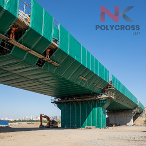 Bâche de protection pour travaux de ponts, imperméable et renforcée en PE, pour projets de construction de ponts - Product Image 5