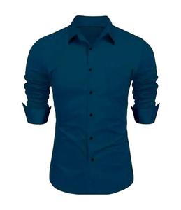 Chemise habillée homme nouvelle mode couleur unie à boutons manches longues printemps automne respirante anti-rétrécissement teinte unie 100% coton – Grande Vente - Product Image 2