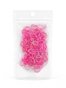 Élastiques à cheveux Unibond TPU mini roses, fabriqués en Corée, style simple, unisexe, usage quotidien, emballage en sachet OPP. - Product Image 2