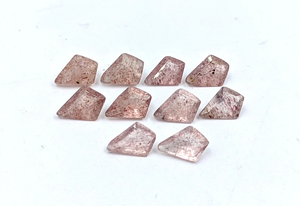 Quartz fraise AAA, forme cerf-volant, facetté, 7*5 mm, pierre précieuse 100% naturelle pour la création de bijoux, prix de gros - Product Image 2