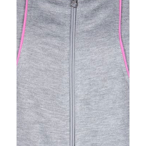 Ensemble de survêtement gris personnalisé pour femme : sweat à capuche zippé et pantalon de jogging assorti – Tenue de sport décontractée deux pièces - Product Image 6