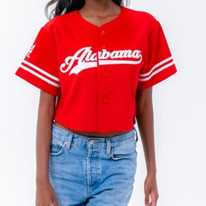 Camiseta de béisbol sólida 2025, camiseta informal de manga corta con botones para hombres y mujeres, ropa de softbol lisa con un - Product Image 5