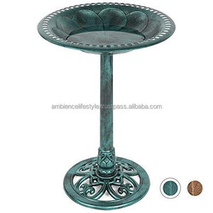 Bain d'oiseaux décoratif en métal artistique pour l'extérieur, qui embellit le jardin tout en offrant une source d'eau aux oiseaux. - Product Image 1