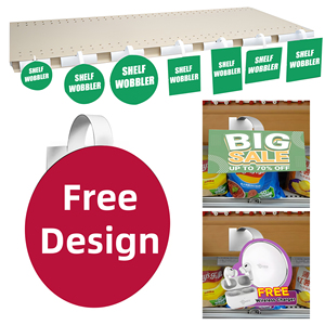 Exhibidor de Plástico Personalizado con Tira Oscilante, Etiqueta Colgante Publicitaria Troquelada para Supermercado - Product Image 6