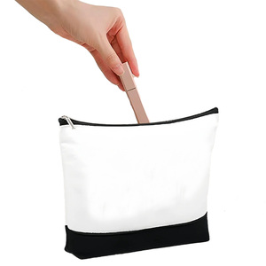 Sac à maquillage en toile avec doublure imperméable, organisateur spacieux avec fermeture éclair lisse, pochette cosmétique de voyage portable pour femmes, usage quotidien - Product Image 2