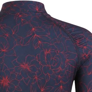 <b>Navy</b> Blue Sublimation Quarter Zip Long Sleeve Shirt Women's Golf Pullover Printed Athletic <b>Top</b> Outdoor Sportswear Casual - Product Image 4