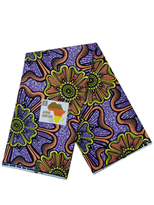 Nueva Tela Ankara de Cera Auténtica Garantizada, Tela Africana con Estampado 2023 para Confección de Vestidos, 100% Algodón, 6 Yardas - Product Image 6