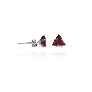 Magnifiques boucles d'oreilles clous en rubis brillants faits à la main, en argent sterling 925, bijoux pour femmes et filles, à porter lors de mariages et de fêtes - Product Image 2