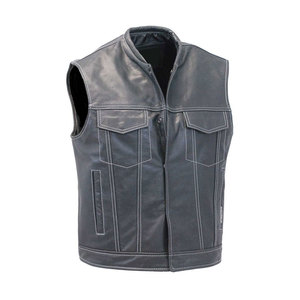Top Quality Genuine Leather <b>Vest</b> New Design Leather <b>Vest</b> Factory Price Stylish Leather <b>Vest</b> For Online Sale - Product Image 1