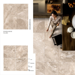 Baldosas de Porcelana Onice Suaves y Brillantes, Acabado Mármol Beige Premium, Garantía de 5 Años, 10 mm de Grosor, para Uso Residencial y Comercial - Product Image 4