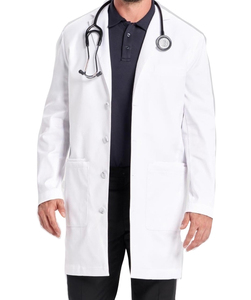 Bata de laboratorio médica de alta calidad para hombre, de algodón/poliéster, la más vendida para uso hospitalario, con detección de agujas y fusión sin costuras rápida. - Product Image 1
