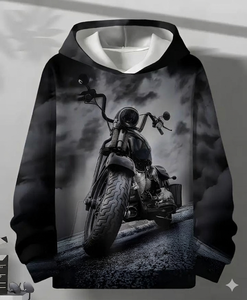 Sweat-shirt à capuche personnalisé avec imprimé cheval, unisexe, streetwear, pull-over décontracté, vêtements d'hiver, mode oversize, OEM ODM, mélange de coton 400g - Product Image 1