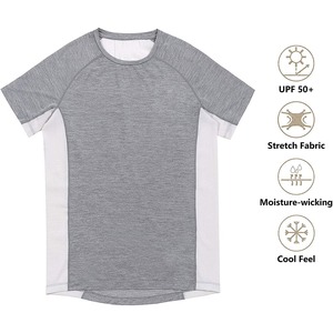 เสื้อยืดแขนสั้นสีส้มสำหรับผู้ชาย คอกลม ทรงปกติ สไตล์ลำลอง สีพื้น ผ้าถักเนื้อเจอร์ซีย์ - Product Image 2