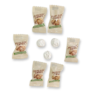 Caramelos Duros de Ciruela Salada OEM al por Mayor, Dulces <span class=keywords><strong>y</strong></span> Ácidos, Refrescantes, con Sabor a Fruta, Bolsas Envasadas Individualmente, Calman la Garganta - Product Image 1