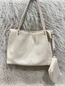 Women's Stylish PU Leather Tote <b>Bag</b> with Matching Pouch for Daily Use and Casual Shopping with Detachable Pouch - Product Image 4