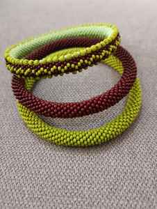 <b>Metal</b> Charm Tassel Tubular Woven Wristband Women Daily Party Costume Jewelry Accessory Glass Seed Bead Crochet Bangle <b>Bracelet</b> - Product Image 2
